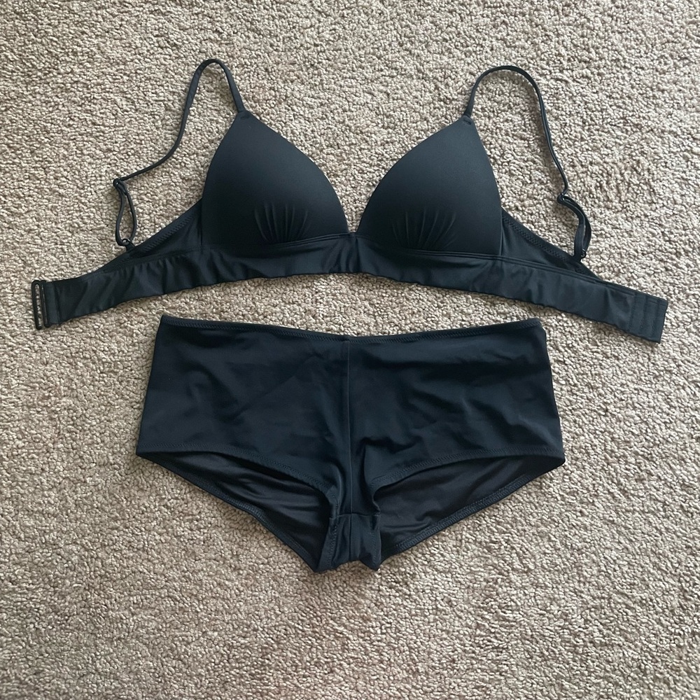 H&M Pushup Bikini Top & Victoria’s Secret Boyshort Bikini Bottoms